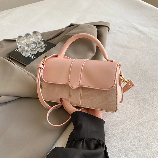 “PU leather shoulder bag, vintage square satchel, fashion crossbody handbag for women, black.”