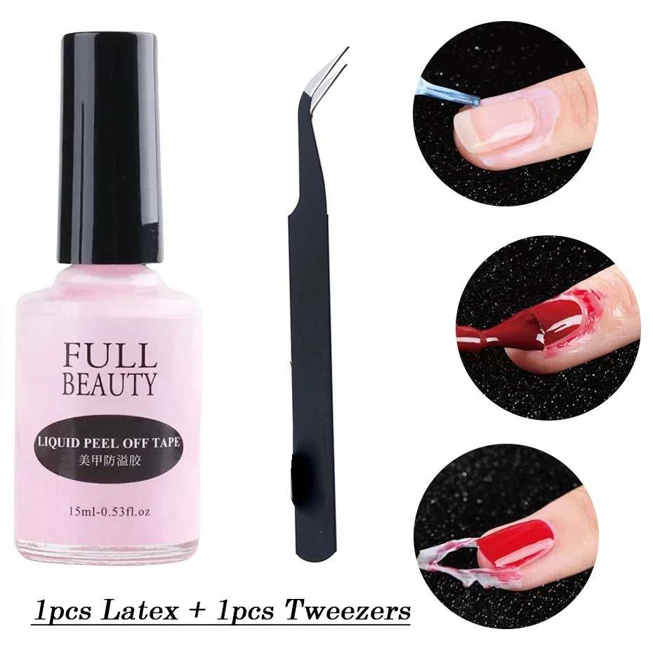 “15ml peel off latex, antifreezing nail liquid, edge protection, fast dry, nail care tool.”