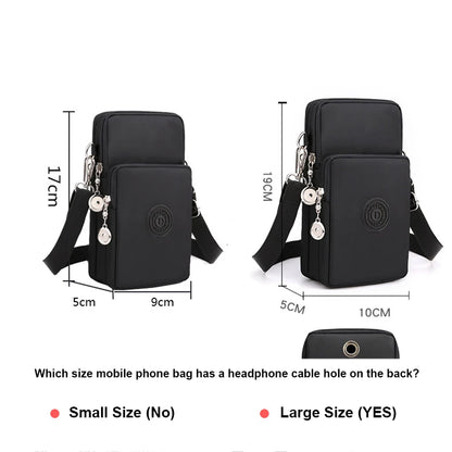 “New women’s nylon phone bag, coin purse, small crossbody, travel wallet.”