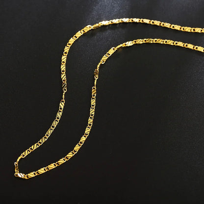 “18k Gold 2MM Necklace, Multiple Lengths, Unisex, 925 Silver Elegant Jewelry.”