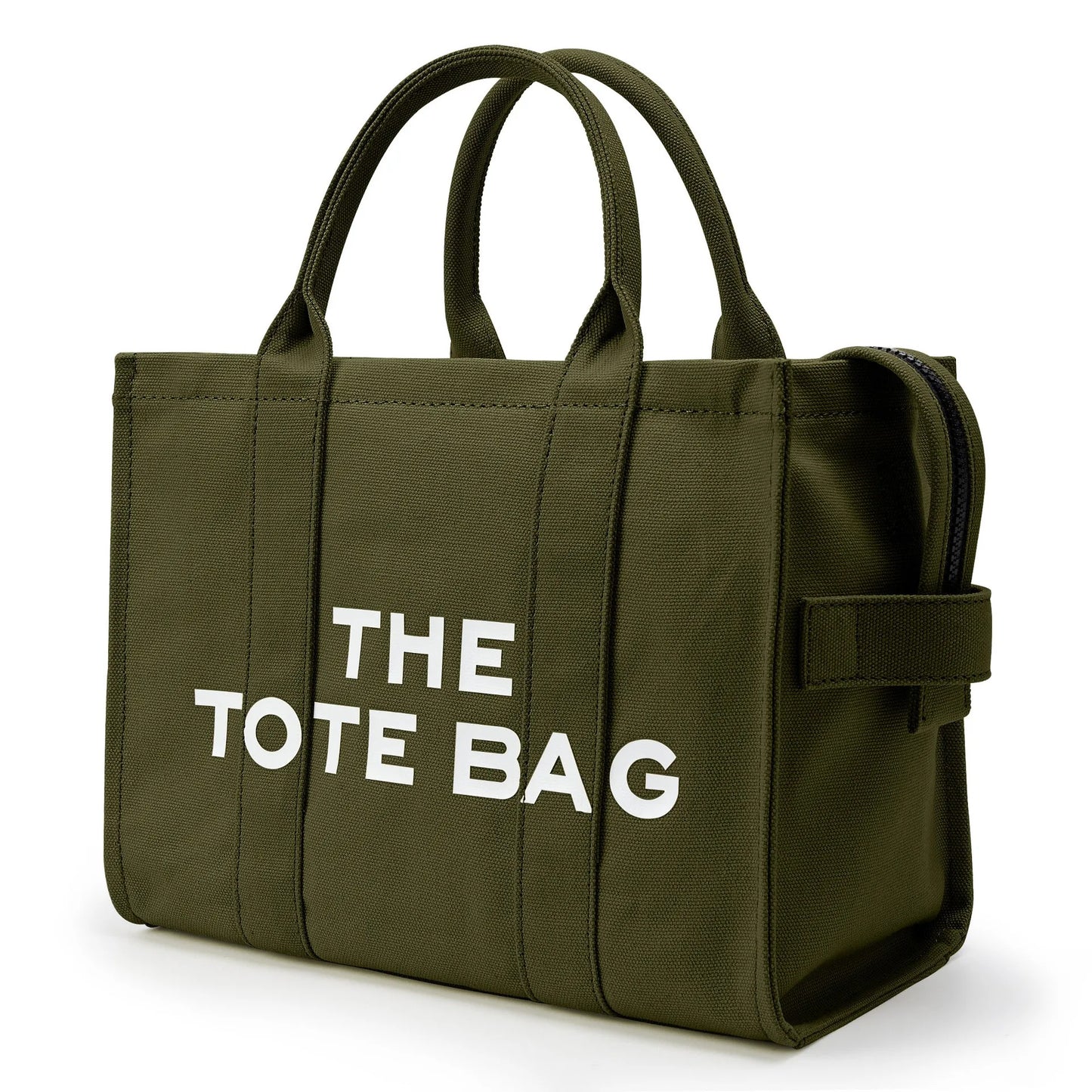 “Designer canvas tote bag, large capacity, adjustable shoulder strap, crossbody style.”