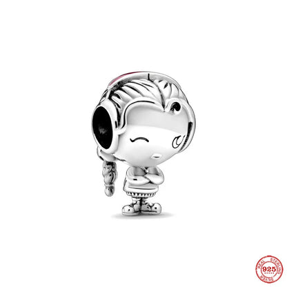 “925 Silver Family Charm Pendant - Sparkling Boy/Girl Bead for Pandora Bracelet.”