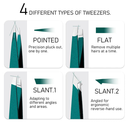 “2/4/6 Pcs Beauty Tweezers: Stainless Steel, Colorful, Precise Hair Removal Tools.”