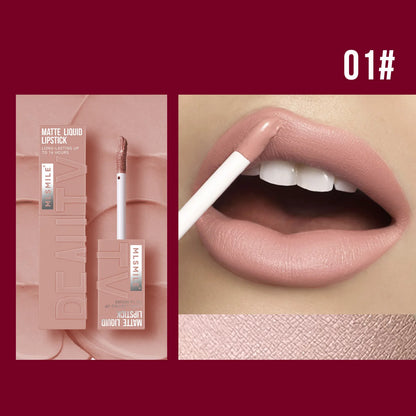 “6-Color Non-Stick Velvet Satin Lip Gloss, Waterproof, Long-Lasting Matte Liquid Lipstick”
