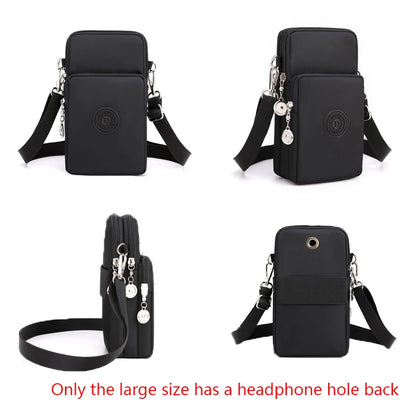 “New women’s nylon phone bag, coin purse, small crossbody, travel wallet.”