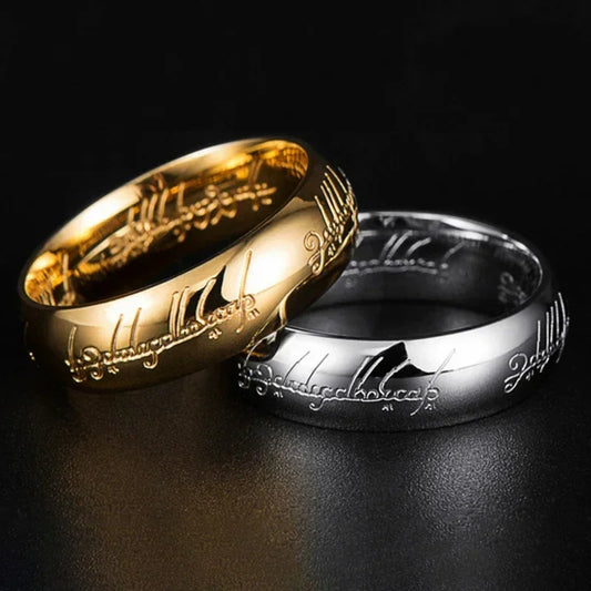 "Stainless steel Language Rings for Unisex Fashion Accessories Jewelry"
