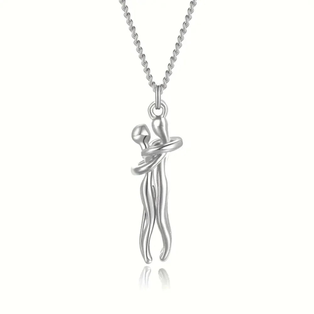“Chic Black Heart Pendant Necklace for Couples – Elegant Love Symbol, Perfect for Party & Daily Wear.”