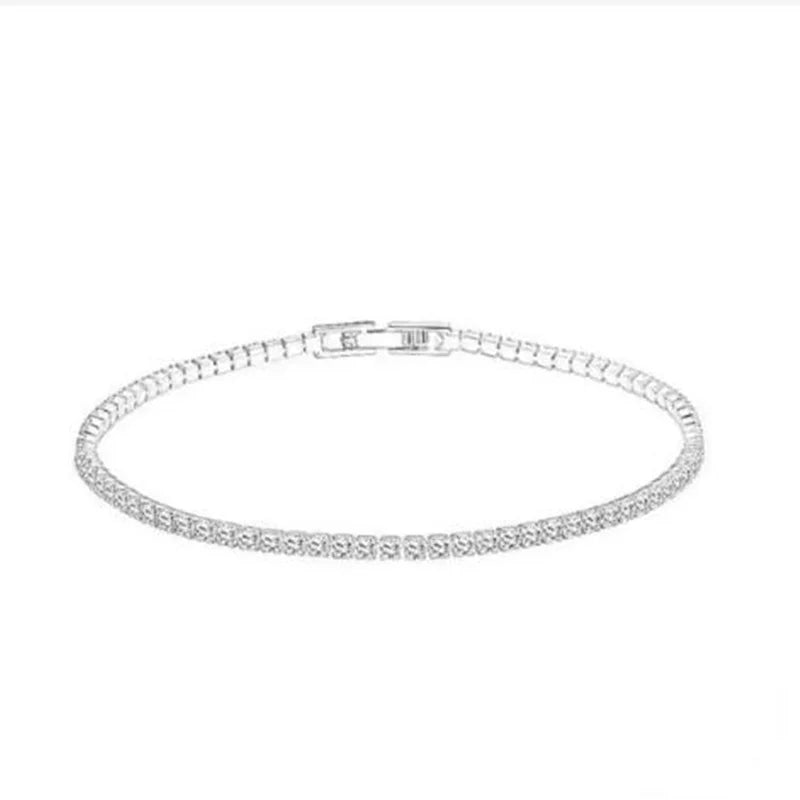 “Solid Gold Moissanite Tennis Bracelet Women D VVS1 Sterling Silver Jewelry.”