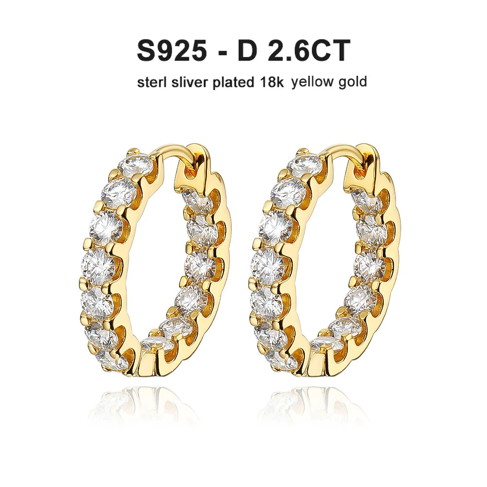 “2.6ct D color Moissanite earrings, sterling silver, white gold, wedding jewelry.”