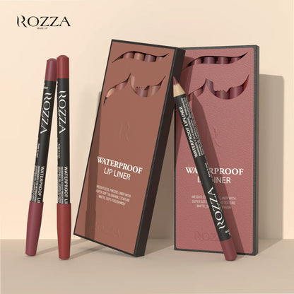“Rozza Waterproof Lip Liner Pencil Set – Weightless, Precise, Soft, and Blendable Matte Texture”