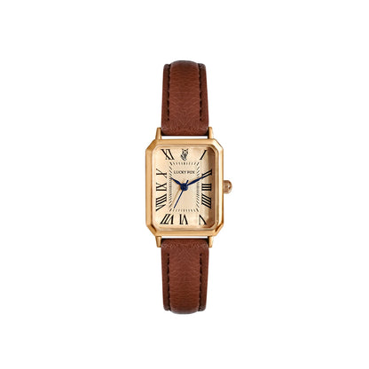 “Fashion Retro Digital Dial Watch - Square Leather Strap Quartz Wristwatch for Women.”
