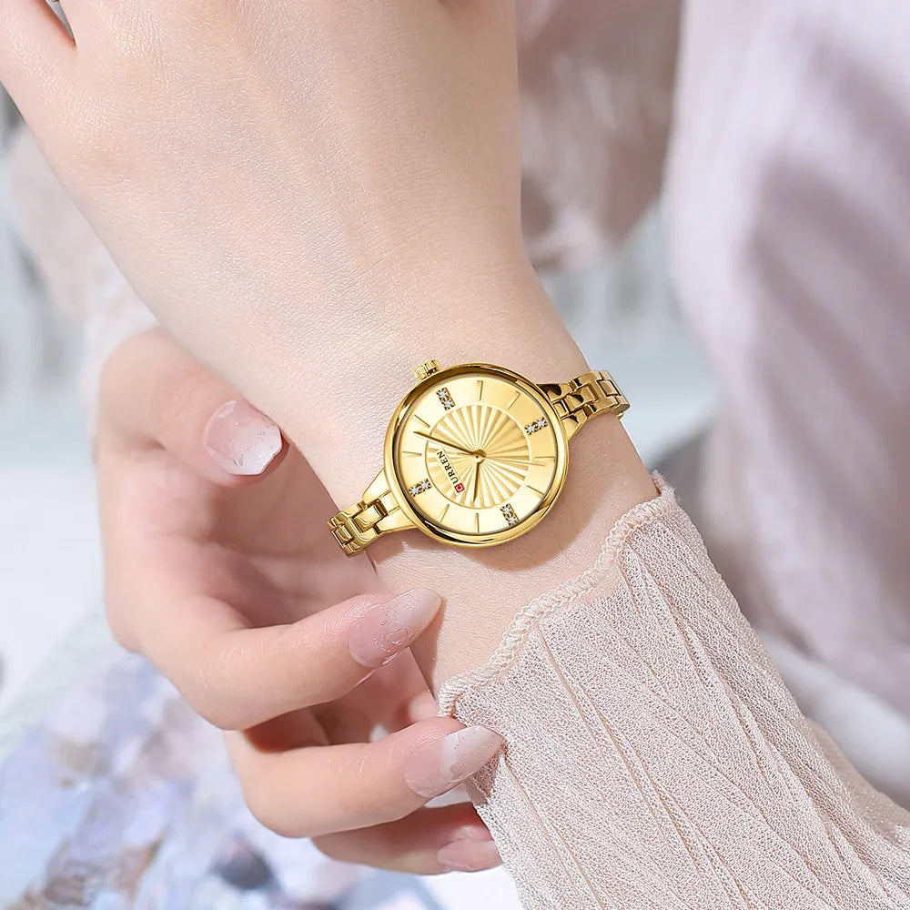 “Elegant Women’s Casual Quartz Watch Waterproof Stainless Steel Fashion Business Wristwatch.”