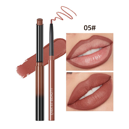 “QIBEST 2pcs Lipstick & Lipliner Pen Set – Matte Velvet Lip Liner, Long-Lasting Sexy Red Lipstick”