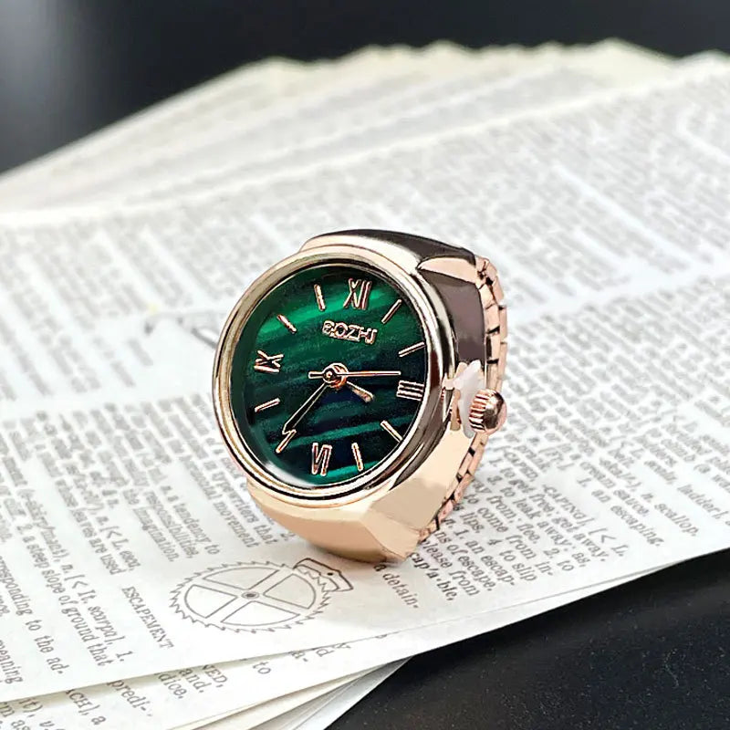 “Hot Selling Finger Watch Ring - Creative Alloy Quartz Watch for Men & Women.”