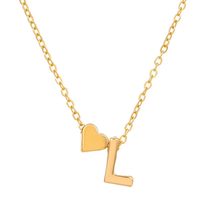“Initial 26 Letter Heart Necklace for Women and Girls, Perfect Friendship Gift.”