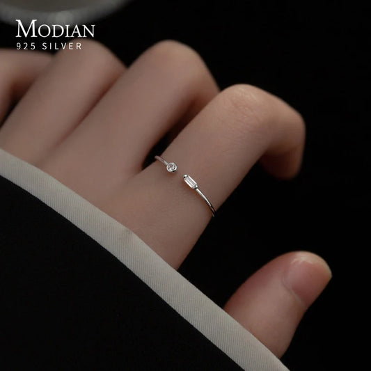 “925 sterling silver adjustable thin ring, clear CZ stones, 14k gold, elegant wedding jewelry.”