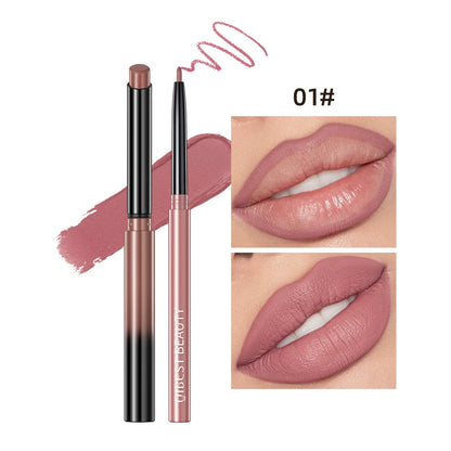 “QIBEST 2pcs Lipstick & Lipliner Pen Set – Matte Velvet Lip Liner, Long-Lasting Sexy Red Lipstick”