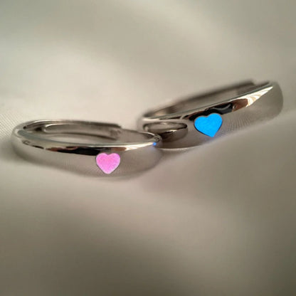 “Simple Couple Rings - Silver Sun & Moon Adjustable Open Ring for Men & Women.”