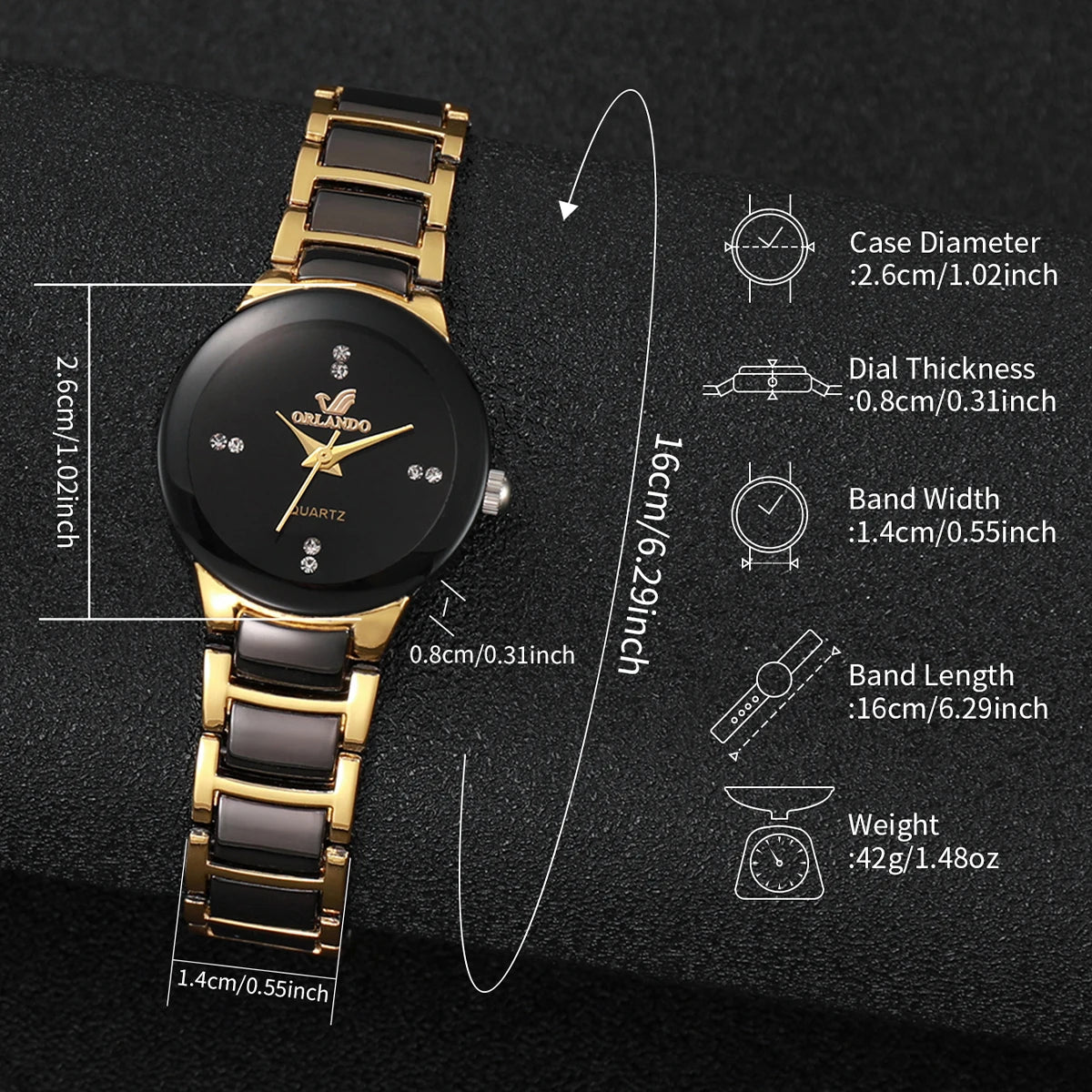 "Fashion Rhinestone Women's Watch Stainless Steel Band Analog Quartz Watches"