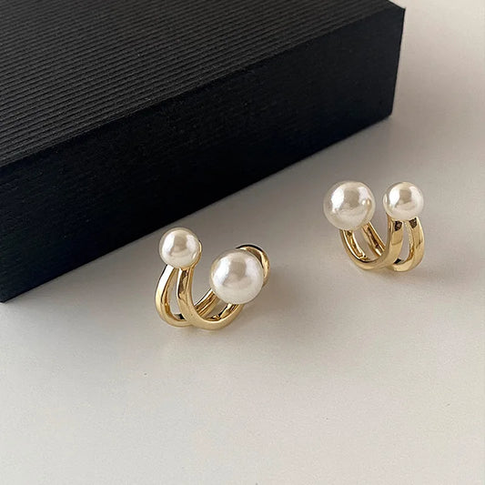 “Classic pearl earrings, vintage style, elegant gift for women and girls.”