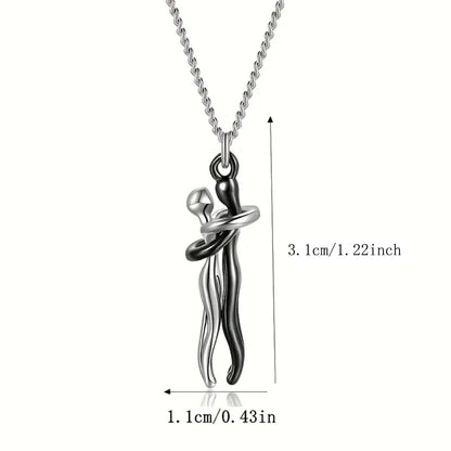 “Chic Black Heart Pendant Necklace for Couples – Elegant Love Symbol, Perfect for Party & Daily Wear.”