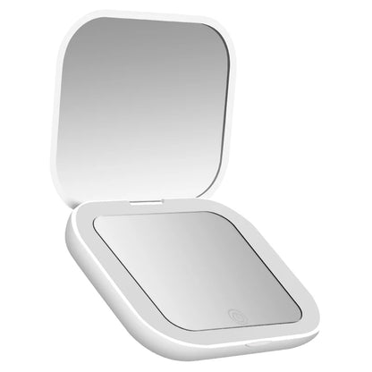 “Compact Mini Vanity Folding Cosmetic Mirror with Lights Portable Travel Makeup Mirror”