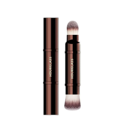 “Retractable Double-Ended Complexion Brush with Soft Fiber Hair, Fashion Face Brush.”
