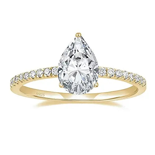 “925 Sterling Silver 2CT Engagement Ring, Cubic Zirconia Wedding Promise Jewelry.”