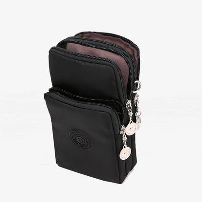 “New women’s nylon phone bag, coin purse, small crossbody, travel wallet.”