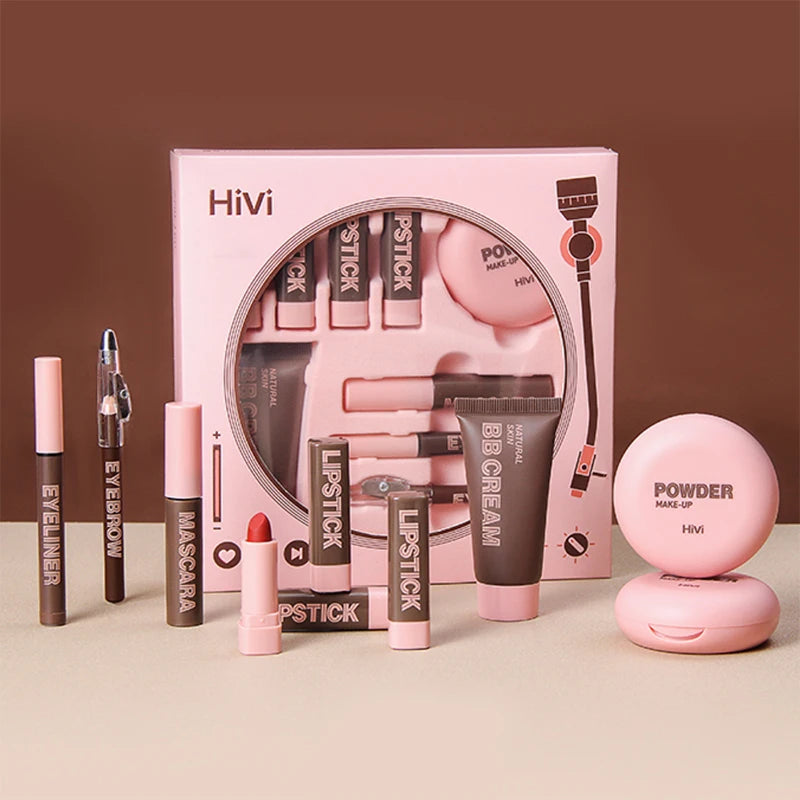 “Makeup gift box: powder, glue, lipstick—perfect Valentine’s gift.”
