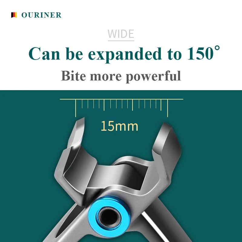 “High-Quality Stainless Steel Nail Clippers, Two Sizes, Durable Manicure & Pedicure Tools”
