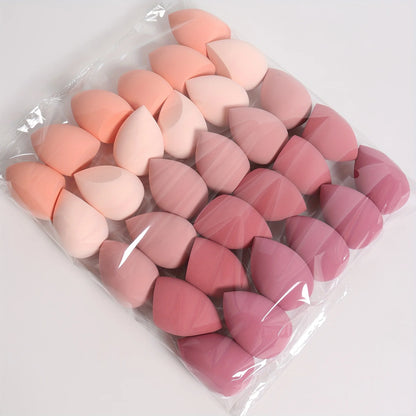 “7/18-piece makeup sponge set, dual-use for liquid and powder application.”