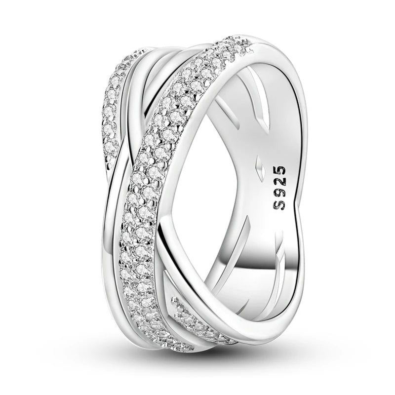 “925 Silver Zircon Star Ring - Geometric Design for Engagements & Valentine’s Gifts.”