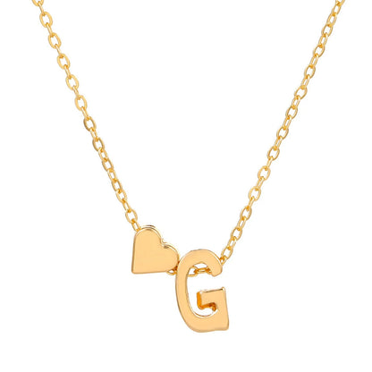 “Initial 26 Letter Heart Necklace for Women and Girls, Perfect Friendship Gift.”