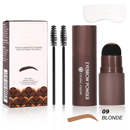 “Eyebrow Stamp Stencil Kit – 1 Stamp, 10 Shapes, Long-Lasting, Waterproof Brow Makeup”