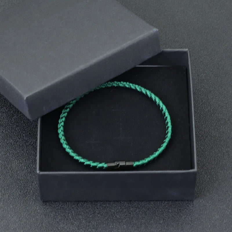 “Grade A Keel Rope Bracelet - Lucky Red Thread Magnetic Bracelet for Couples, Wealth & Prosperity.”