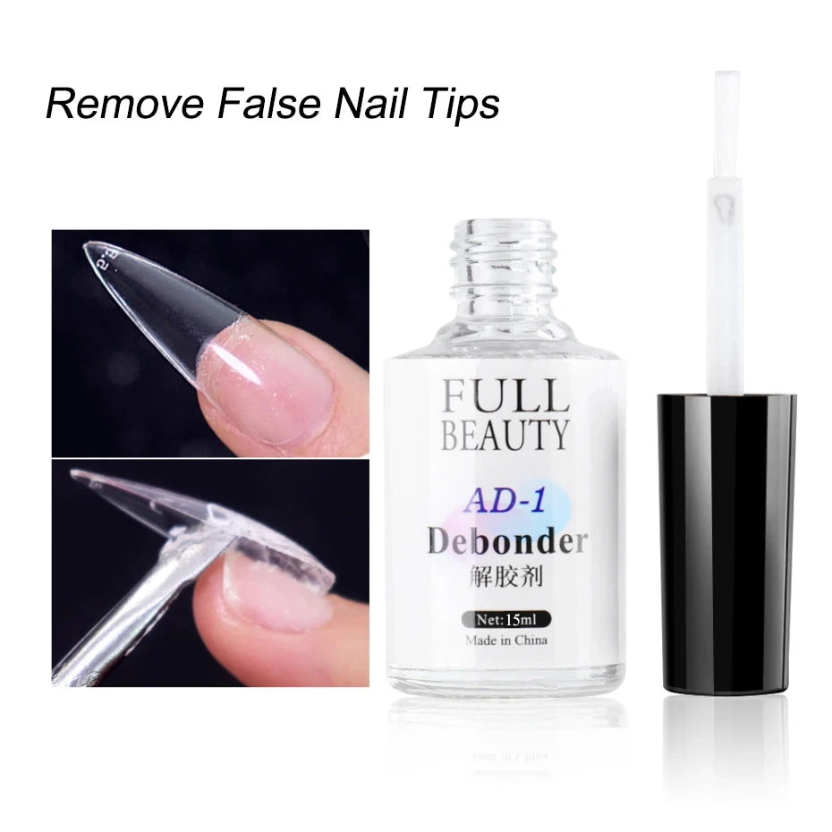 “15ml Nail Glue Remover Gel Fast Dissolve Debonder for False Nail Tips Manicure”