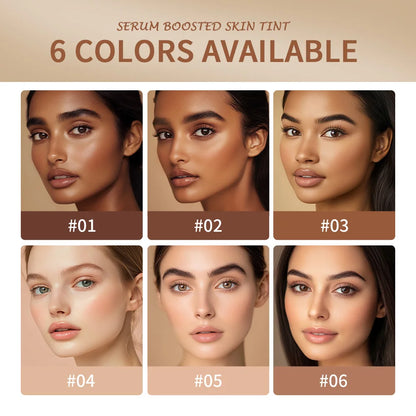 “Smooth Foundation Stick: High Coverage, Skin-Boosting Balm Serum, Travel-Friendly Bronze Tint.”