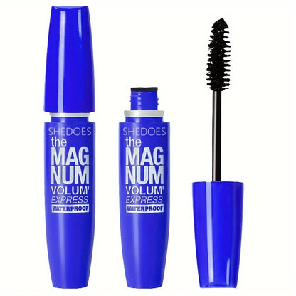 “4D black mascara: thickening, lengthening, curling, waterproof liquid fiber formula.”