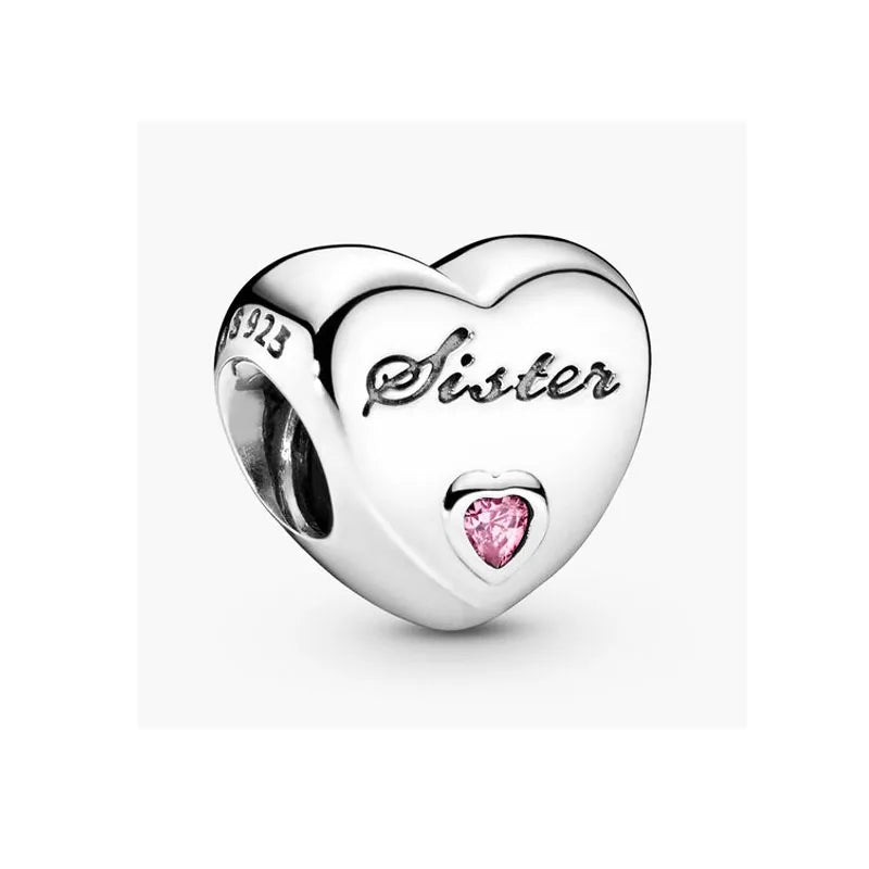 “925 Silver Family Charm Pendant - Sparkling Boy/Girl Bead for Pandora Bracelet.”