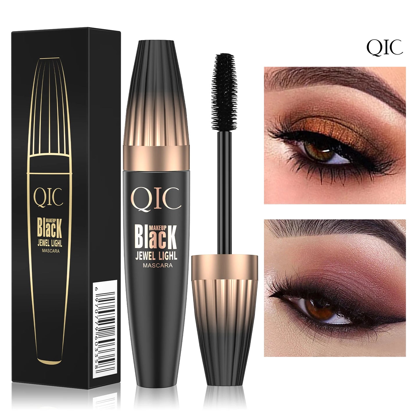 “4D Waterproof Lash Mascara, Long-lasting, Thick Curling, Smudge-proof Eye Makeup Tool.”