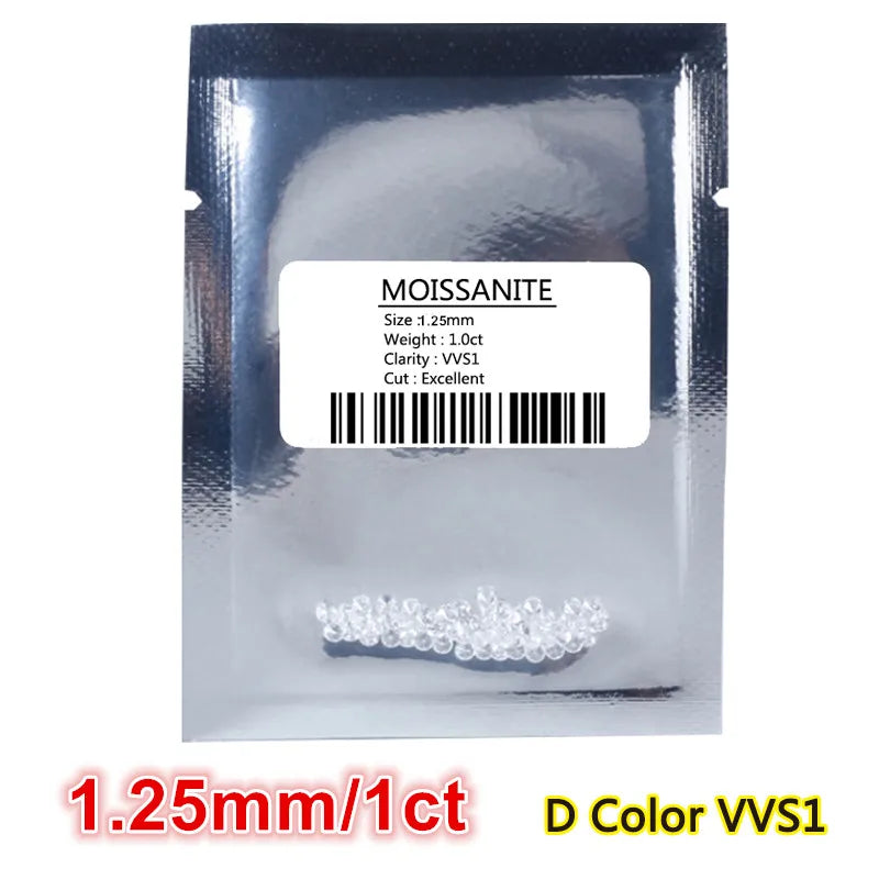 “Certified lab-grown moissanite gemstones, pass diamond tester, ideal for fine jewelry.”