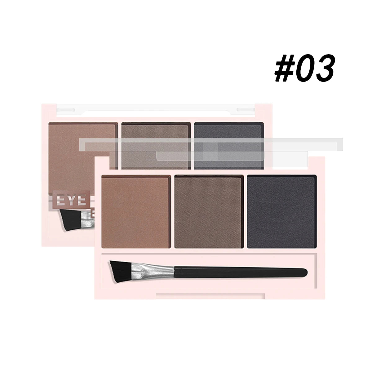 “3-Color Brow Powder Set with Brush, long-lasting, natural, versatile contour, color-resistant makeup.”