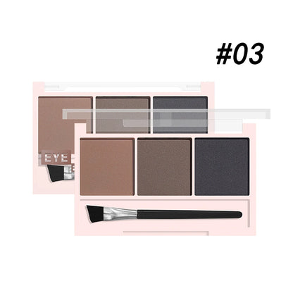 “3-Color Brow Powder Set with Brush, long-lasting, natural, versatile contour, color-resistant makeup.”