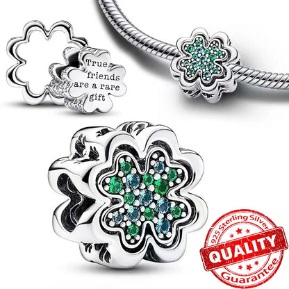 “925 Sterling Silver Green Monstera Leaves & Frog Dangle Charm - Fits Necklace & Bracelet.”
