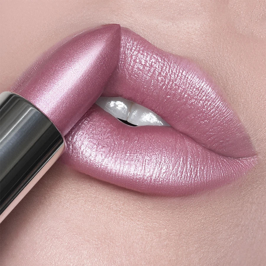 “21-Color Metallic Lipstick – Bold, Glittery, Long-Lasting Pearlescent Matte Lip Tint”