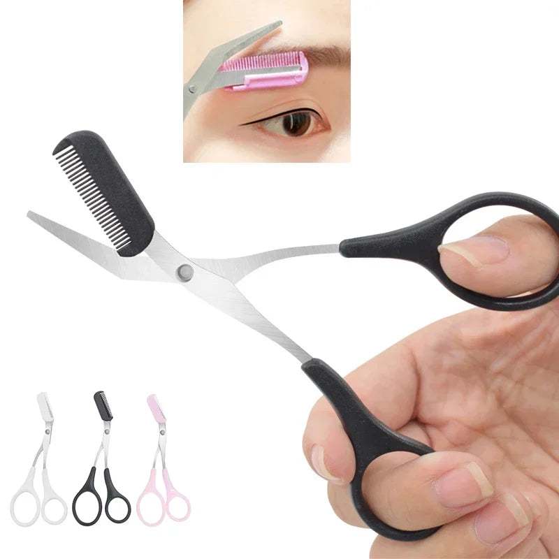 “Stainless Steel Eyebrow Trimmer: Comb, Shape, and Perfect Your Look Safely.”