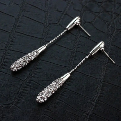 “Korean Tassel Pearl Drop Earrings - Luxury Gold Wedding Jewelry.”