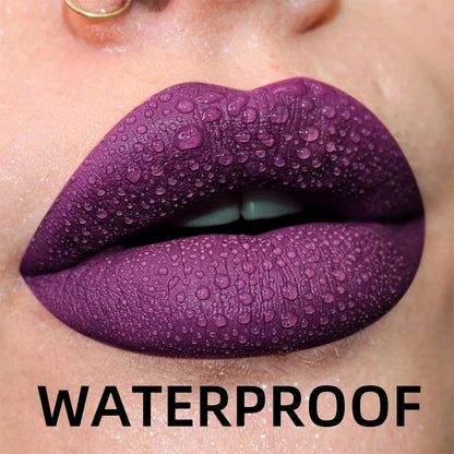 “19-Color Matte Velvet Lip Gloss – Waterproof Liquid Lipstick, Nude to Black Shades”