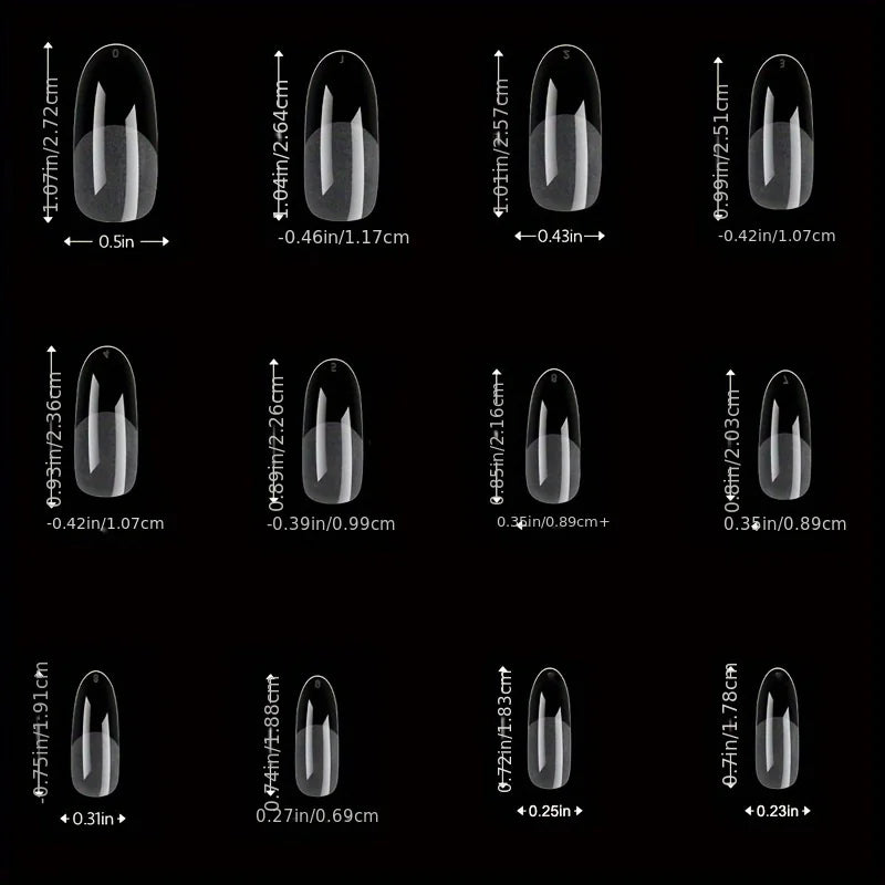 “120Pcs Full Cover Gel Nail Tips, Stiletto, Almond, Square, Coffin French Styles”